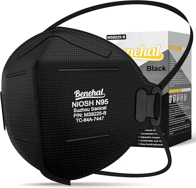 Behenal NIOSH N95 Respirator Indiv. Wrapped (Black)