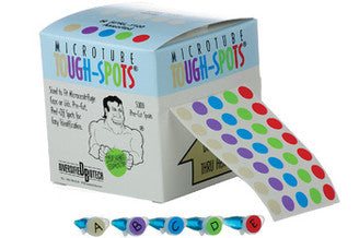 3/8" Tough-Spots, 5-up assorted colors 5,000/roll