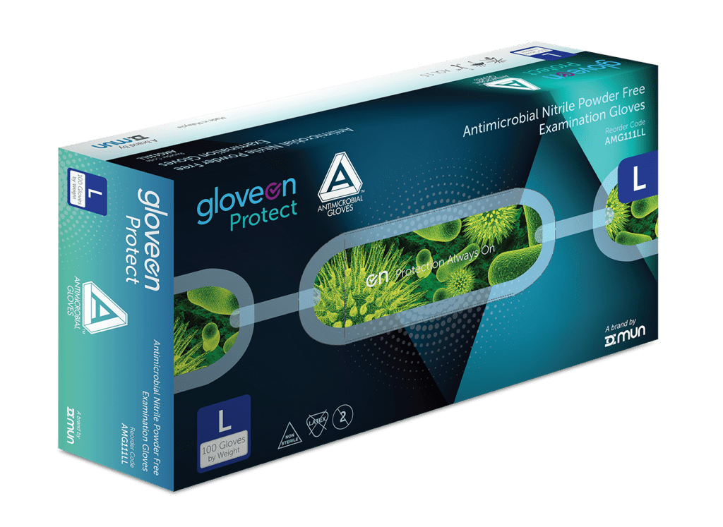 GloveOn Protect - Antimicrobial Nitrile Powder-Free Examination Gloves